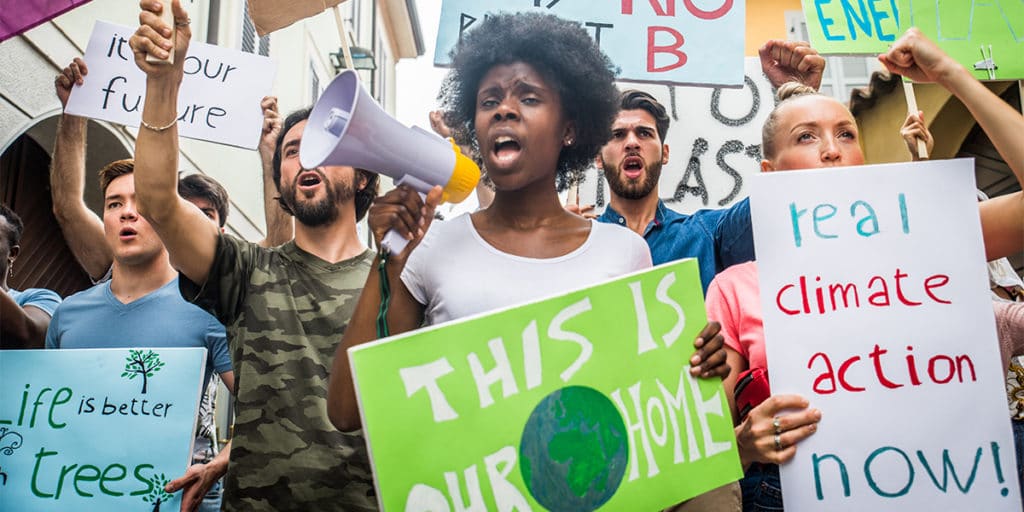 Photograph of climate protest