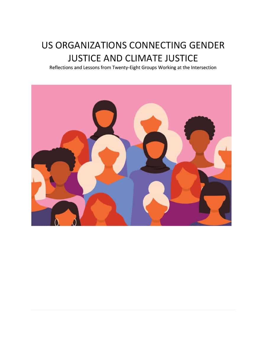 Cover of U.S. Organizations Connecting Gender and Climate Justice