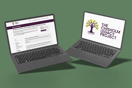 Graphic of two laptops demonstrating TCLP web apps